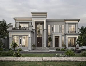 Biệt thự tân cổ điển là gì? Ưu nhược điểm của phong cách tân cổ điển 1 Thiet ke biet thu 2 tang tan co dien 3