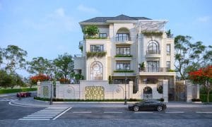 Tích Hợp Yếu Tố Bền Vững Vào Thiết Kế Biệt Thự Tân Cổ Điển 1 Thiet ke biet thu 4 tang mai nhat 1