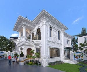 Mẫu Biệt Thự Tân Cổ Điển 3 Tầng Đẹp Nhất Tại Việt Nam – Sang Trọng, Đẳng Cấp Và Tinh Tế 1 Thiet ke biet thu co dien 2 tang 1