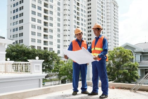 checking construction plan